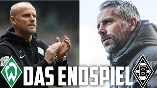 SV Werder Bremen - Borussia Mönchengladbach / Ausblick vom Borussia Park / Aufstellung / Endspiel