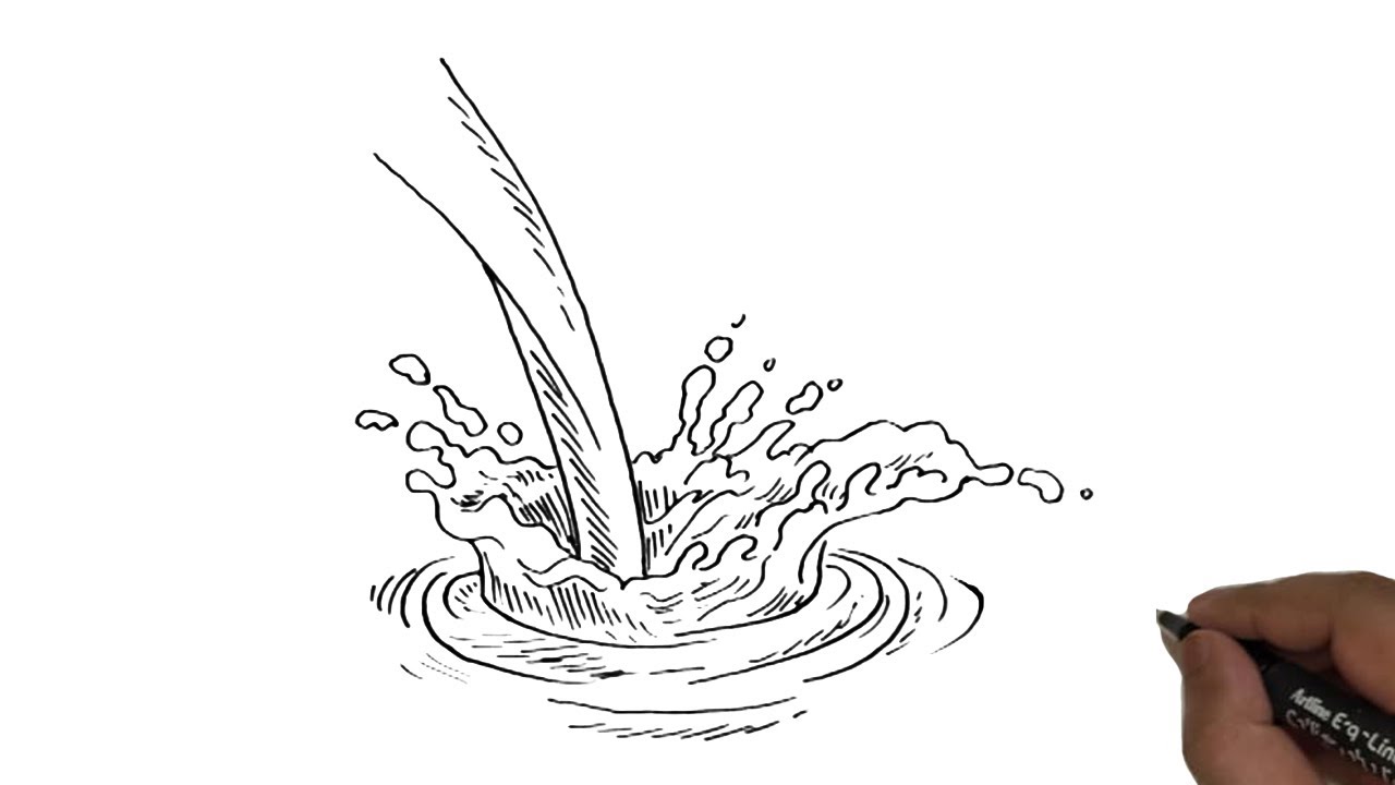 How To Draw Water Splashing