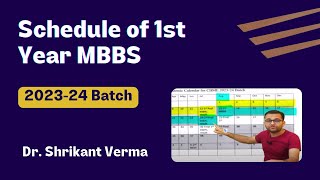 Schedule of 1st MBBS 2023-24 Batch