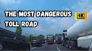 DRIVING FROM BANDUNG TO PURWAKARTA VIA THE MOST DANGEROUS TOLL ROAD || KM 92 CIPULARANG TOLL ROAD