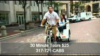 Circle City Pedicabs offer 30 minutes tours around downtown Indianapolis