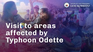 Leni Robredo visits areas affected by Typhoon Odette