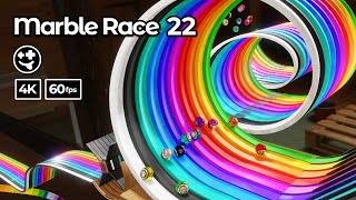 Marble Races, Race 22  | #marblerace #marbles #marblerun #blender #animation #physics #60fps