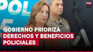 Presidenta Dina Boluarte: no se puede criminalizar a los policías que defienden a los ciudadanos