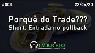 ❓Porquê do Trade? [003]❓ Analise Bitcoin - 💰Short. Entrada no pullback