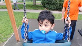 Dawud on the swing