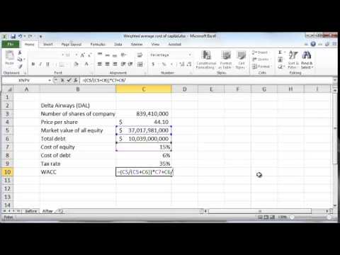 Discount rate - 1: Weighted Average Cost of Capital using Excel Discount rate - 1: Weighted Average Cost of Capital using Excel