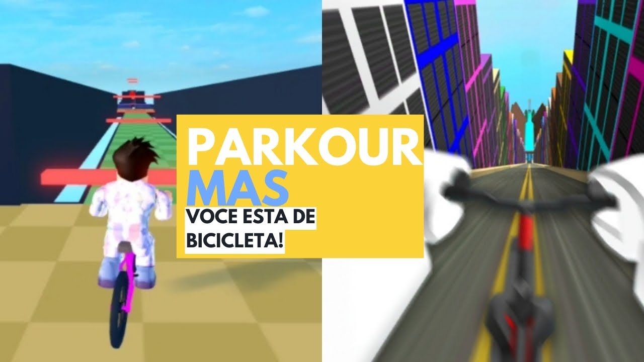 PARKOUR PORÉM VOCÊ ESTA DE BICICLETA! (Obby But You're On A Bike ...