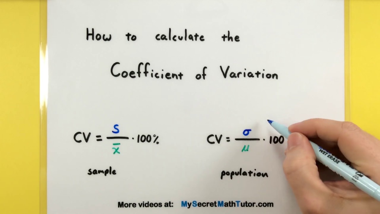 Découvrir 111+ Imagen Formule Du Coefficient De Variation - Fr ...