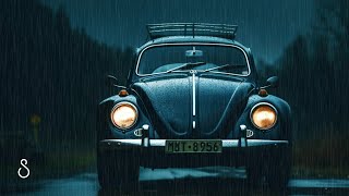 Heavy Rain On VW Bug Car 🌧️ Black Screen | 12 Hours | Sleep In Series