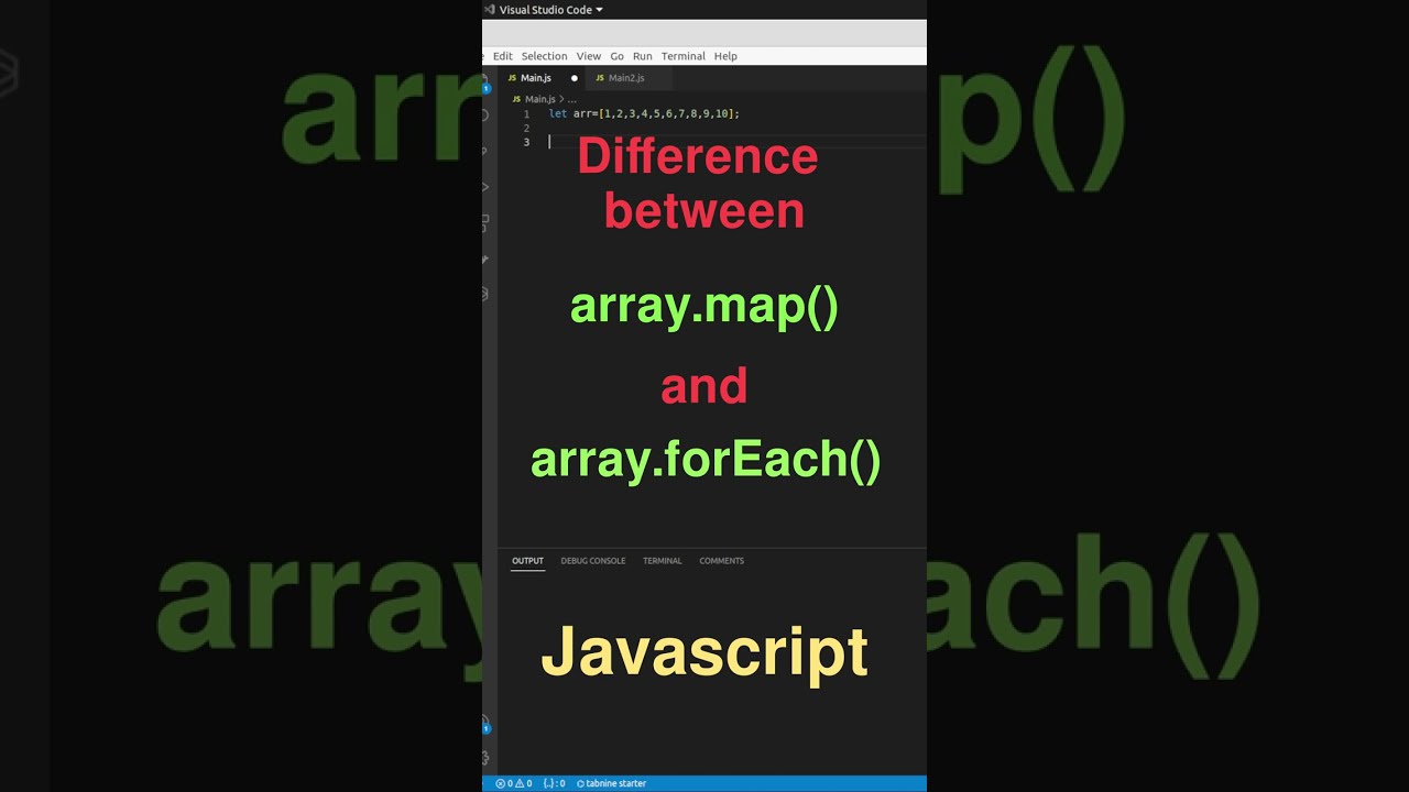 Difference Between Map() And ForEach() In Javascript - YouTube