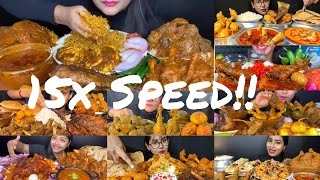 15x Speed Eating Compilation.. Lots Of Mutton Chicken Eating ASMR.. Big-Bites |eaters|