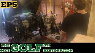 "The Mk3 Golf Gti Restoration" EP5 Getting The Engine Out !!!!