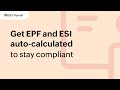 06. Get EPF and ESI auto-calculated to stay compliant | Zoho Payroll