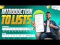 Introduction to Lists in Python | Python Programming- Python Full Course For Beginners