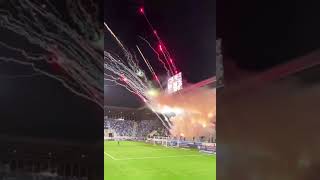 Lausanne-Sport with a stunning pyro show at home vs. FC Aarau