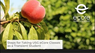 Steps for Taking eCore Classes as a Transient Student
