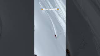 Did you say steep? 😱😱 #freeride #extreme #snowboard #alaska #snowboarding #crazy #drone #winter