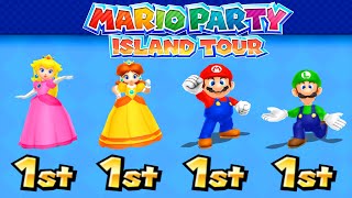 Mario Party: Island Tourd Battle Minigames - Peach Vs Daisy Vs Mario Vs Luigi (Master Difficulty)