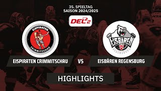 DEL2: Eispiraten Crimmitschau vs. Eisbären Regensburg I Highlights - 35. Spieltag | SDTV Eishockey