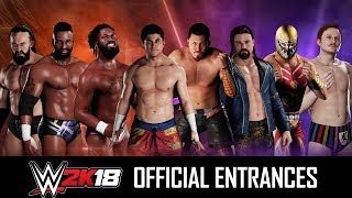 WWE 2K18 205 Live Entrances - Neville, TJ Perkins, Kendrick, Gallagher, Tozawa, Metalik, Dar \u0026 More!