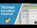Tkinter Scrollbar Tutorial | Add Scrollbars to Text, Frame & Canvas in Python GUI