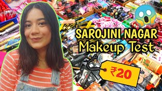 Trying SASTA Makeup From SAROJINI Nagar for the First Time|Under ₹20-₹50| worth it?|  Aarushi Sharma