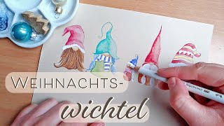 Weihnachtswichtel malen | How to paint christmas elves