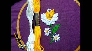 Beautiful easy flower needle work for beginners |embroidery | hand embroidery | needle embroidery