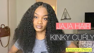 Installing my JAJA HAIR !! - KINY CURLY 22INCH !