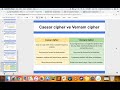 Data Representation - Encryption - Caesar cipher vs Vernam cipher