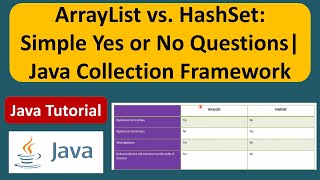 ArrayList vs. HashSet: Answering Key Questions with Yes or No | Java Collection Framework