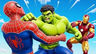 TEAM SUPERHERO RESCUE FAMILY SPIDERMAN vs FAMILY HULK, SUPER-GIRL, SUPER MAN | LIVE ACTION STORY #14