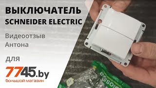 Выключатель двухклавишный скрытый SCHNEIDER ELECTRIC Glossa Видеоотзыв (обзор) Антона