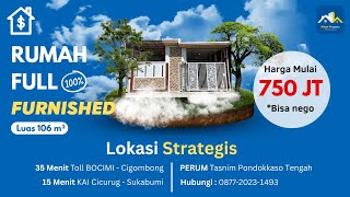 DI JUAL RUMAH - PERUMAHAN TASNIM PONDOKKASO INDAH 100% FULL FURNISHED - SUKABUMI