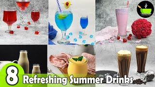 8 Refreshing Summer Drinks | Cold Drinks For Summer | Summer Drinks Recipe | Lemonade | Cold Coffee