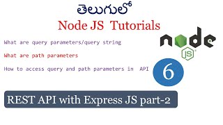 What are query parameters and path parameters | API |REST API using node js | REST API using express