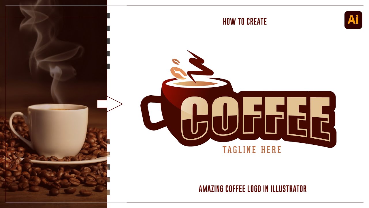Coffee Logo Design Tutorial Adobe Illustrator Youtube