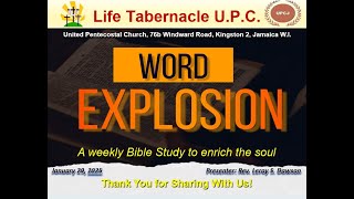 Life Tabernacle UPC Bible Study January 29, 2025 \