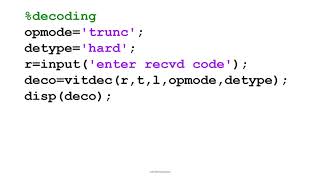 Matlab Simulation Program to implement TRELLIS CODE m file