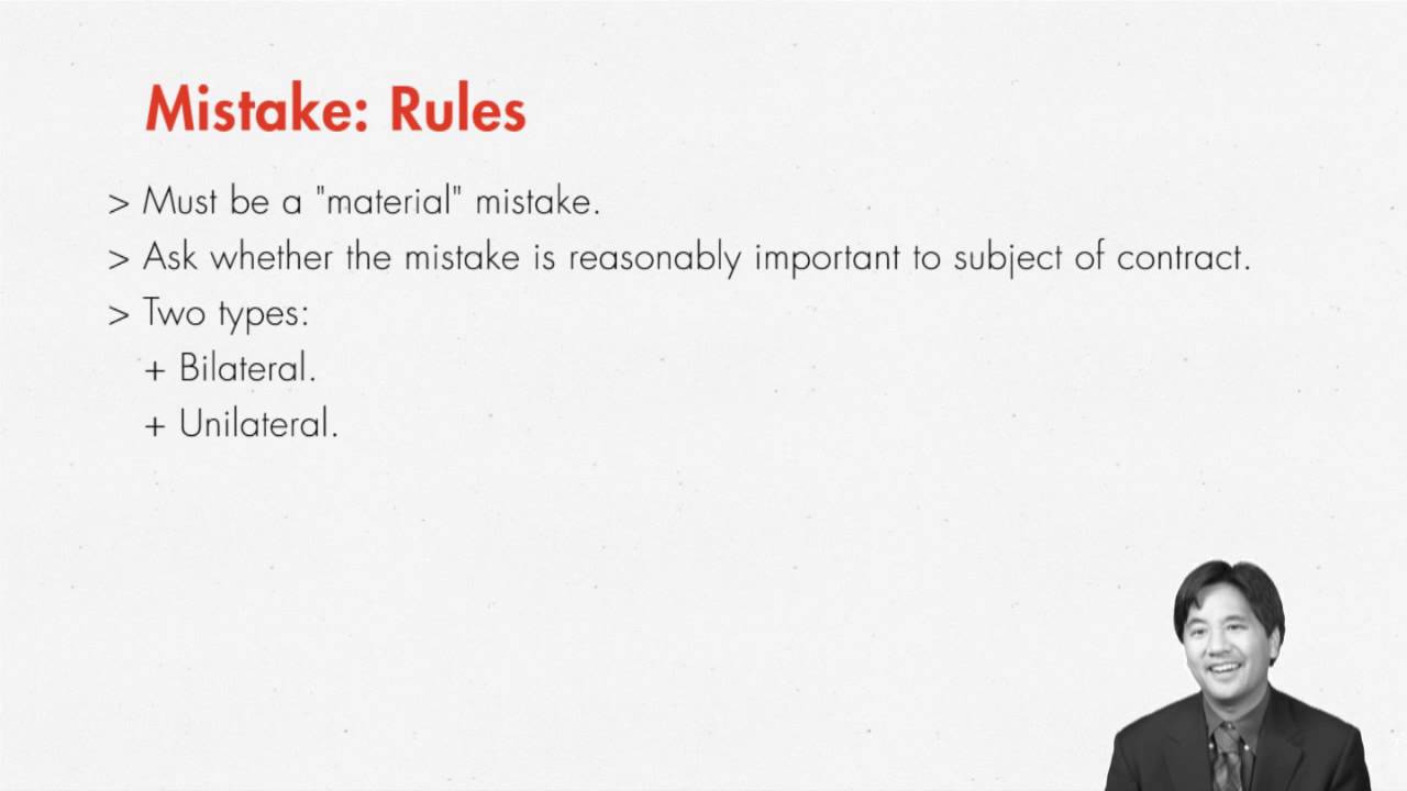 Contract Law: Rules On Mistake | Quimbee.com - YouTube