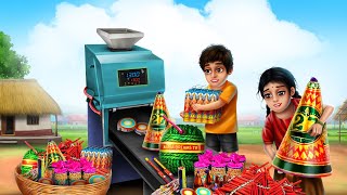 जादुई पटाखा बनाने की मशीन - MAGICAL CRACKER MAKING MACHINE Story | MDTV Hindi Stories | DIWALI