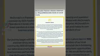 Macdonalds Boycott over the Globe |Pakistan  Boycott Macdonalds #gazaunderattack #gaza #gaza #israel