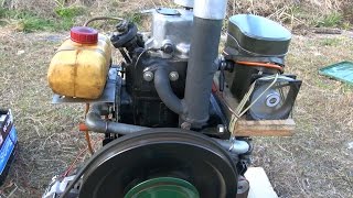 Old Engines in Japan 1960s? YANMAR Diesel Silver 4 Type FA4 4.5hp [modifed]