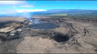 June 12, 2023 — Aerial video of Kīlauea summit eruption