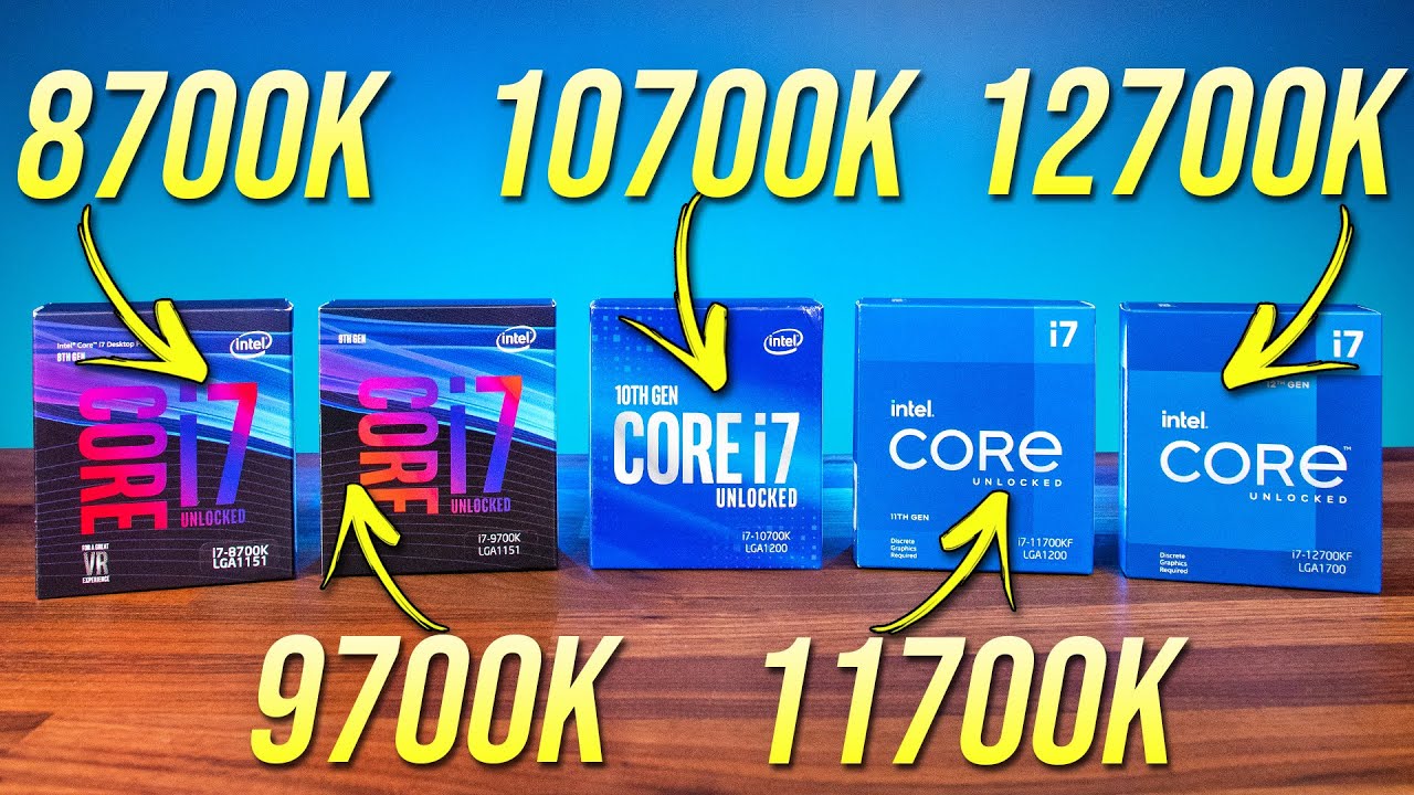 Comparing 5 Generations Of Intel I7 Processors! 12700K Vs 11700K Vs ...