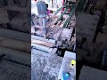 The process of peeling wood to make sheet- Good tools and machinery make work easy