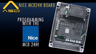 NICE MC8-24V Control Panel Programming Methods – METHOD 1 Manual Board Programming