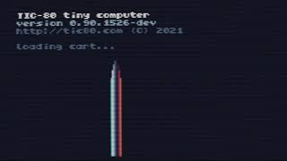 Starship - a 64 byte intro for TIC-80, shown at Lovebyte 2021