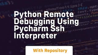 Python remote debugging using pycharm ssh interpreter